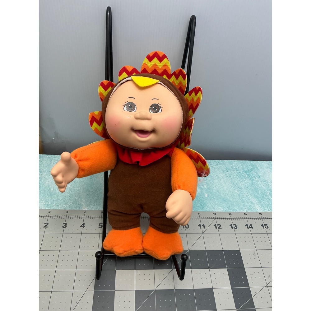 Cabbage Patch Kids Holiday Cuties Turkey Plush Doll 9 inch Thanksgiving Brown